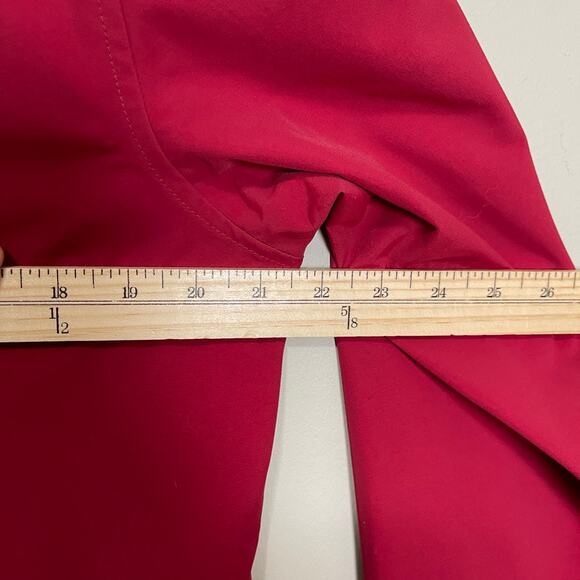 Obermeyer red hooded windbreaker jacket with adjustable hem mens S - Picture 10 of 11